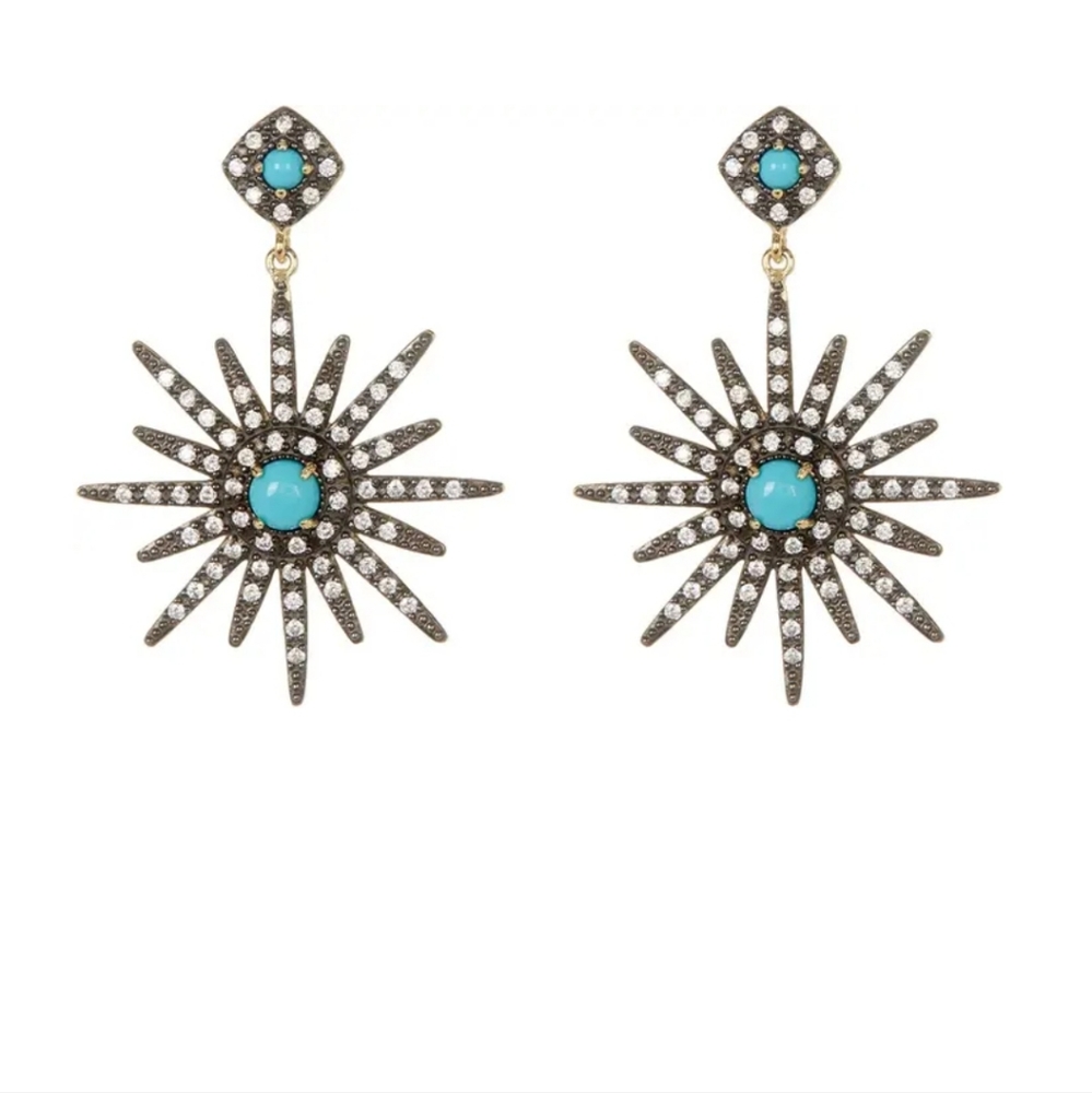 Starburst Earrings with Swarovski Crystals